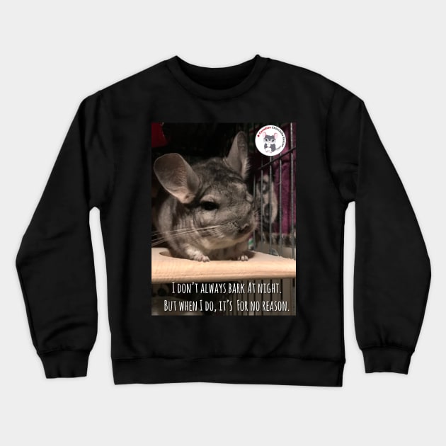 Barking Chin Crewneck Sweatshirt by canchinrescue